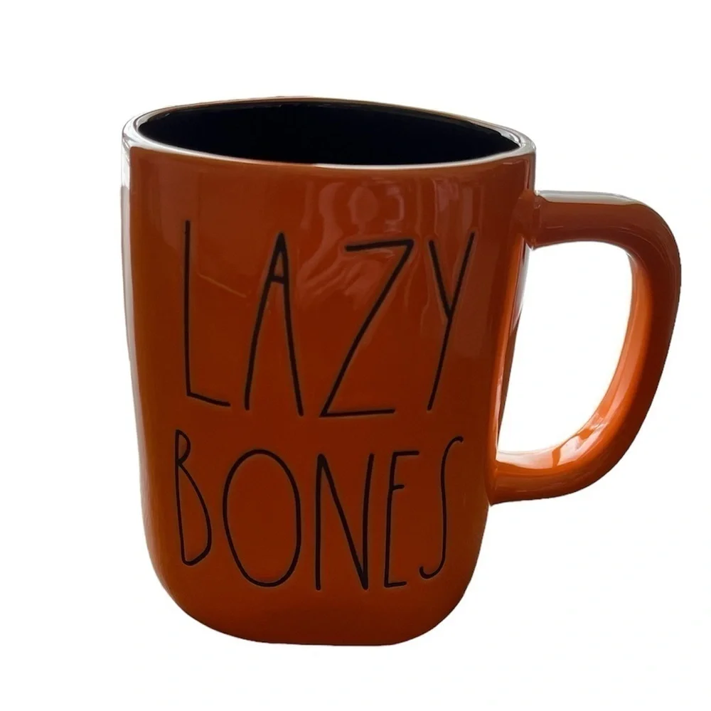 Ray Dunn Lazybones Halloween Mug Orange Black Interior Like New